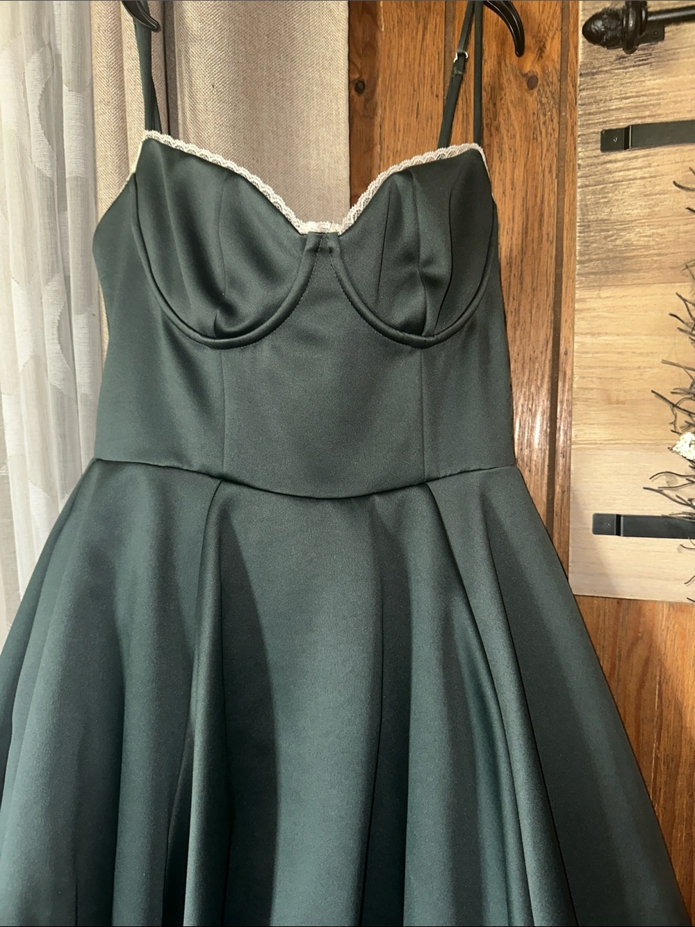 House of CB Dark Green Midi Fit-and-Flare Dress - Picture 6 of 6